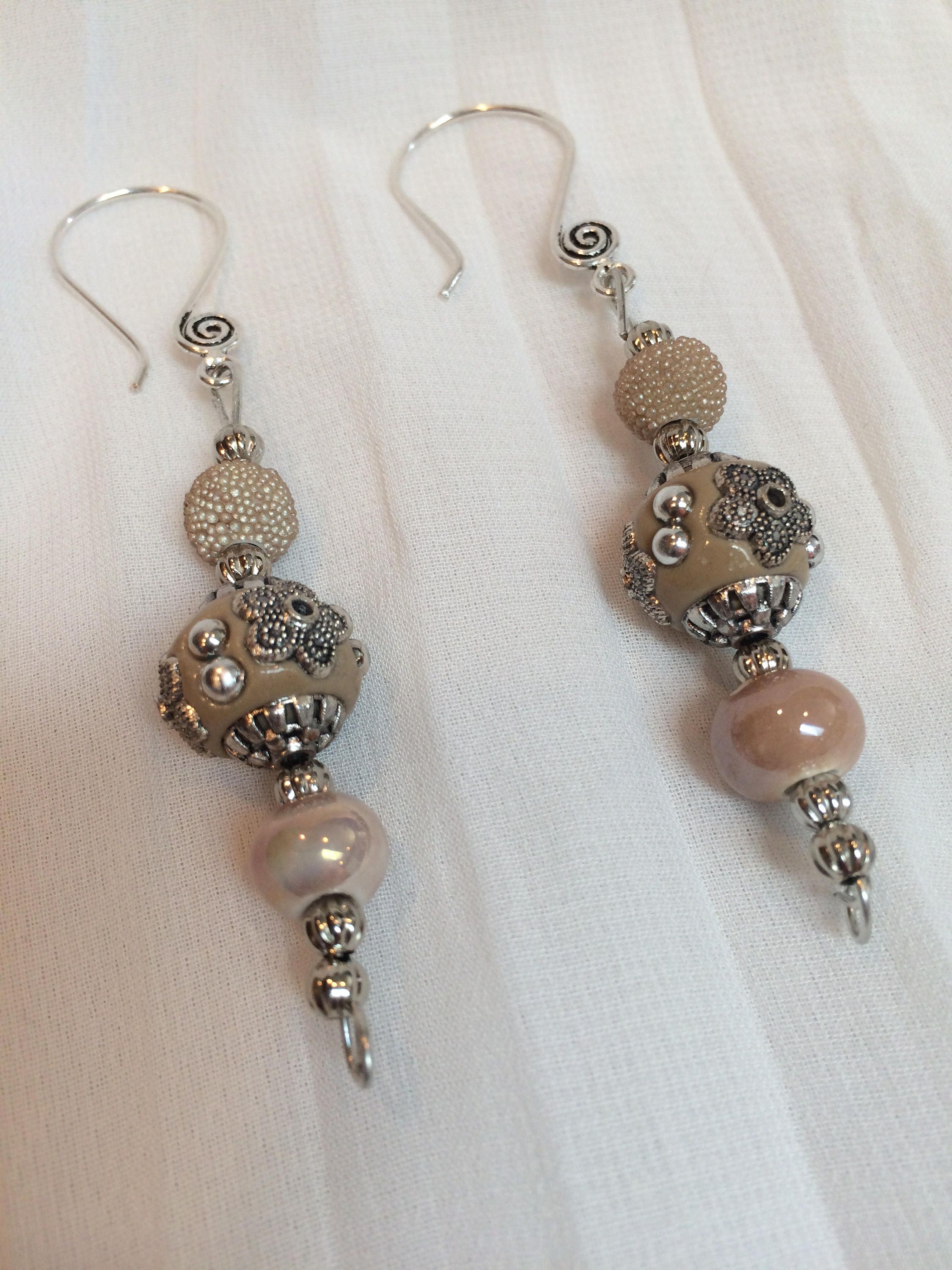 Glass bead earrings