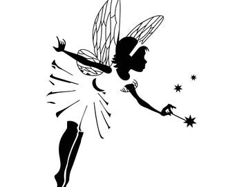 Fairy Magic Star Graphics SVG Dxf EPS Png Cdr Ai Pdf Vector Art Clipart instant download Digital Cut Print File Cricut Silhouette