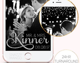 Silver Wedding Geofilter, Silver Glitter Geofilter, Wedding Snapchat Filter, Wedding Filter, Crystal Wedding Geofilter, Glittery Geofilter!