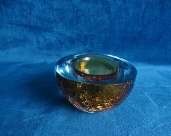 Italian Murano Sommerso '' geode '' Bowl.