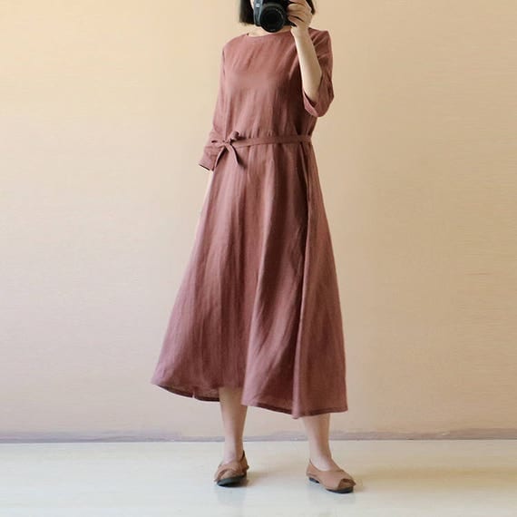 Items similar to Original cotton and hemp women's dress for the 2017 ...