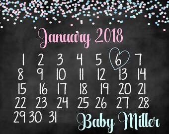 Calendar Pregnancy Announcement, Pregnancy Announcement