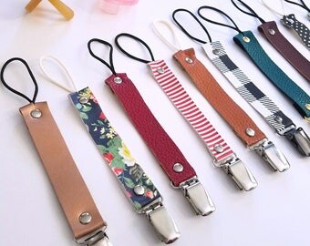Leather Pacifier Clips