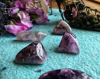 Small Thunder Bay Hand Polished Canadian Amethyst Tumble Stone