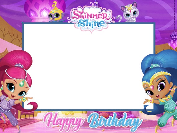 Shimmer and Shine Birthday DIGITAL IMAGE for Frame 27inX20in