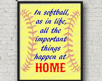 Softball quote | Etsy