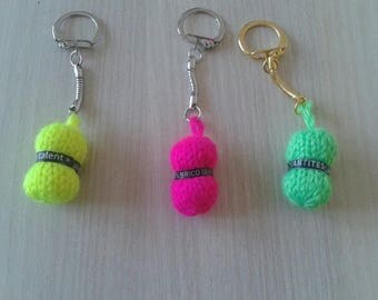 door key shaped ball of yarn knitting