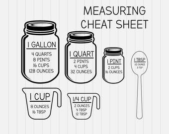 Kitchen cheat sheet | Etsy