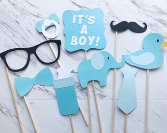 Photo booth props. Baby shower photo booth props It's a boy It's a girl Baby shower props Baby shower decorations Custom baby shower props