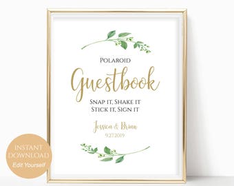 Polaroid guestbook | Etsy
