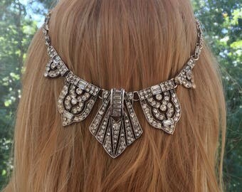 Great Gatsby Headpiece, Boho Bridal Headpiece, Boho Wedding Headpiece, Bohemian Wedding Headpiece , Bohemian Bridal Headpiece