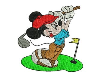 Mickey Mouse Embroidery Design, Mickey Embroidery Design, Disney Embroidery Design, Golf Embroidery Design, Girl embroidery design