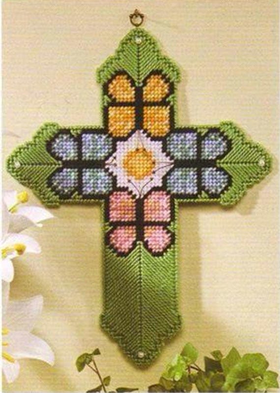 Beautiful Cross Pattern Using Plastic Canvas PATTERN ONLY