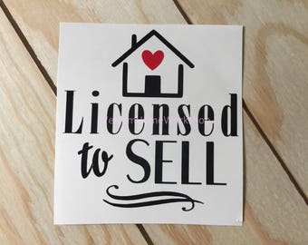 Vinyl Decal for REALTORS®, Real Estate Agents, Brokers, Etc.