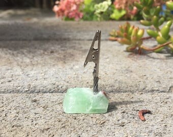 Small Green Calcite Roach Clip