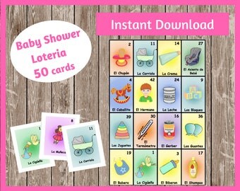 Baby shower loteria | Etsy