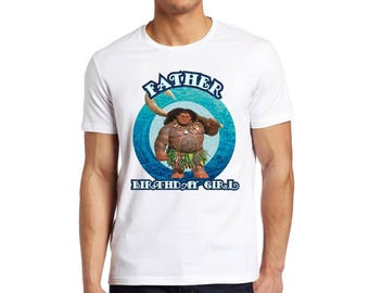 Instant Download - Moana Father of the Birthday Girl Tshirt Image Iron On Transfer Printable Digital File for Birthday Party