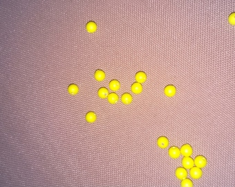 NEON yellow matte glass round beads