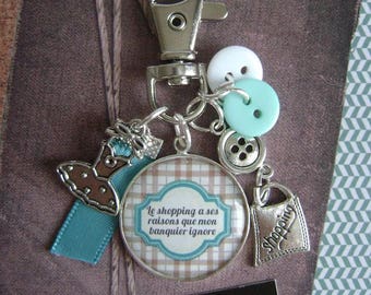 Keychain / bag charm "phrase humor"