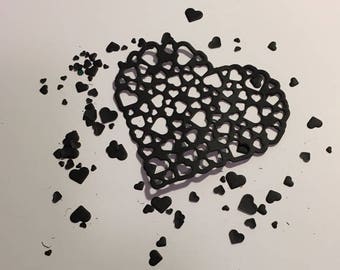 Hearts for scrapbooking die cut