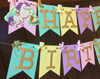 Unicorn banner, unicorn birthday banner, unicorn baby shower banner, unicorn decor, banner, birthday banner, baby shower banner, banners