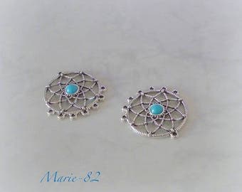 Connectors / pendants round - dream catcher