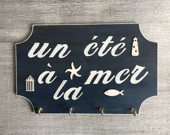 Keys/door-hanger, Deco seaside Blue Navy