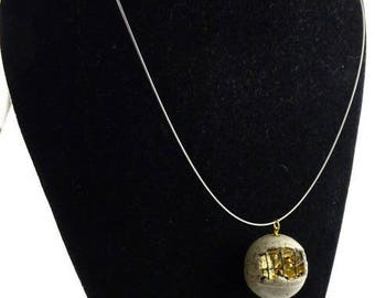 Contemporary jewelry, sphere grid necklace