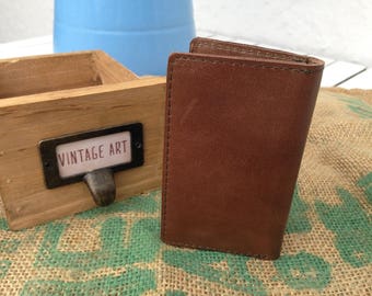 Vintage Maroon men card holder / credit card case / leather business card case