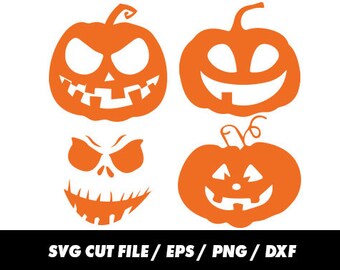 Pumpkin svg files, Halloween svg, Halloween Cricut, Scary svg, Pumpkin silhouette svg eps png dxf Cut Print Mug Shirt Decal