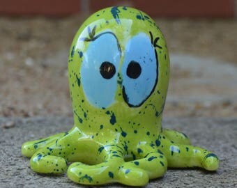 Hoover...Hand painted one of a kind ceramic octopus