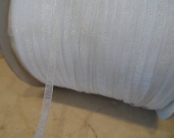 Ribbon Organza 3 mm white scrapbooking 15 meters