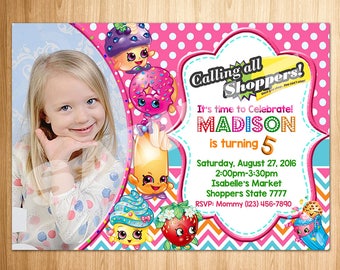 Shopkins Invitation