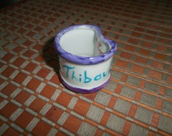 custom napkin ring painted salamander design