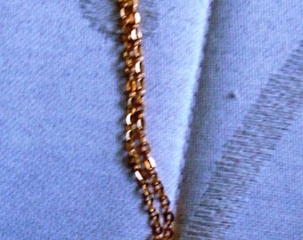 gold plated necklace with aquamarine pendant