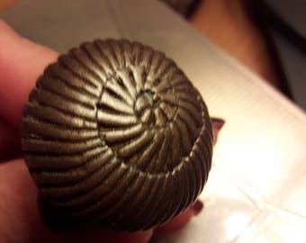 Ring fimo bronze with silver support