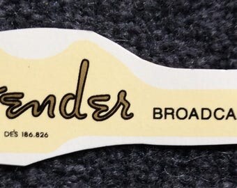 Fender Broadcaster type decals gold waterslide