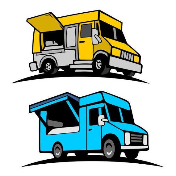 Food Truck Cuttable SVG PNG DXF & eps Designs Cameo File