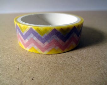 Masking tape stripes yellow, purple, pink - scrapbooking - card making - crafting