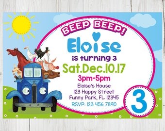 SUPER SALE -80%: Little Blue Truck Instant Download Invitation, Little Blue Truck Invitation, Little Blue Truck Party, Little Blue Truck pdf