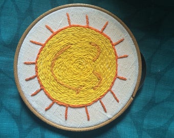 Carebear Belly Badge Embroidery (funshine bear)