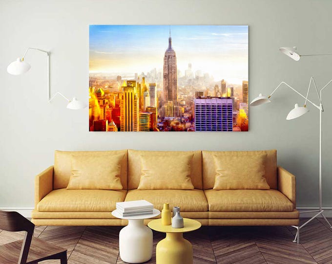 Empire State Building, New York, USA Poster, canvas, Interior decor, room design, print poster, USA picture, art picture, gift, poster