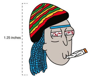 Rickstafarian Enamel Rick and Morty Hat Pin