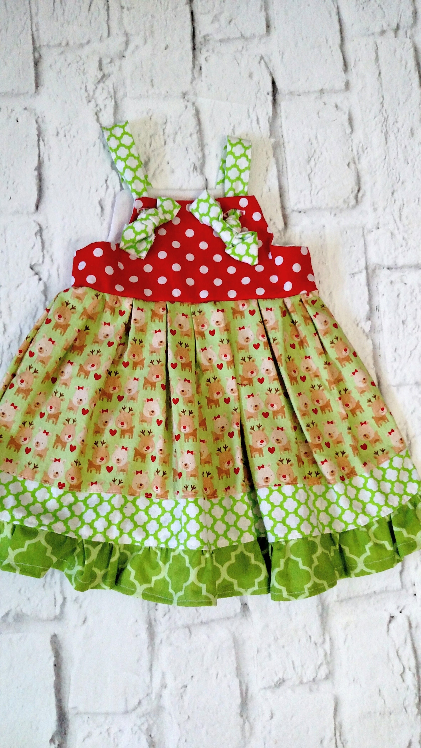 Baby Girls Christmas Dress Handmade Dresses Baby Dress Christmas