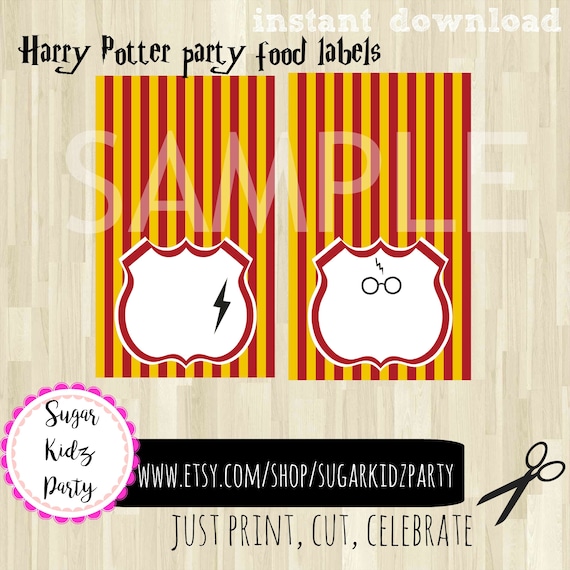 harry potter party party food labels harry potter food