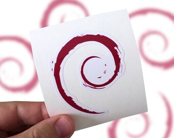 Debian Sticker, Debian Laptop Sticker, Debian Car Sticker, Linux sticker