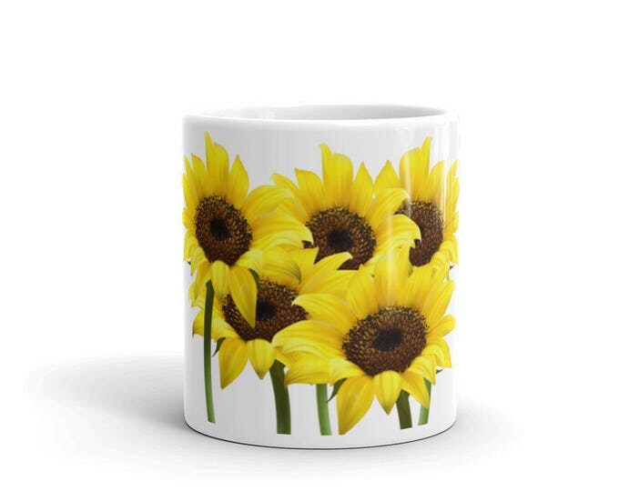Sunflowers Coffee Mugs for Coffee Lovers, Gifts for Teachers, Mom, Friend, Grandma, Ceramic, Girls, Women, CoffeeShopCollection