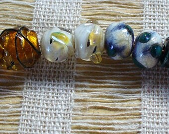 Lampwork Glass Beads Handmade by Catalinaglass SRA Earring Pairs