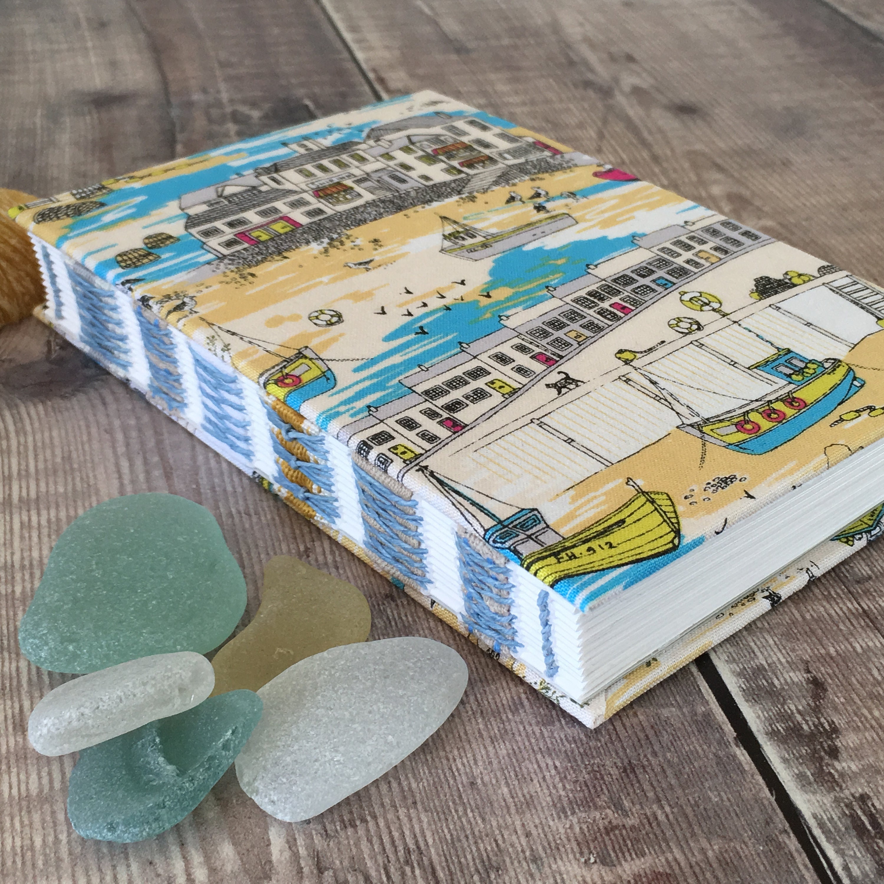 A6 Seaside &amp; Boats Journal Notebook Diary Sketchbook Guest