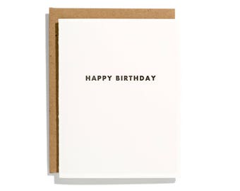 Futura Birthday - Letterpress Birthday Card - CB153